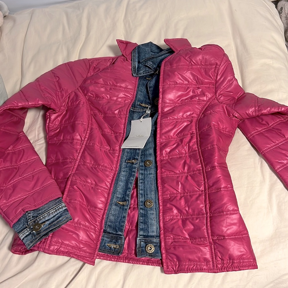 Denim Pink Winter Jacket